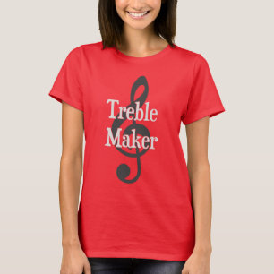 Camiseta Fabricante de problema musical del Clef agudo del