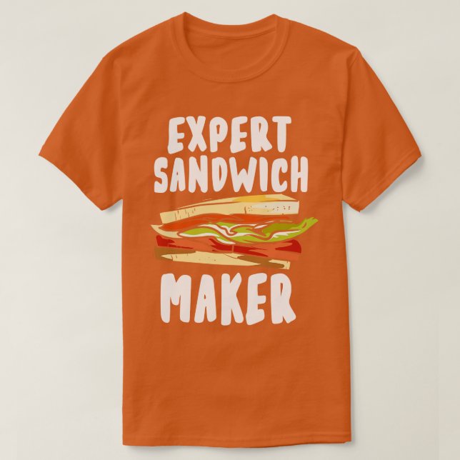 Camiseta Fabricante de sandwich de expertos (Diseño del anverso)
