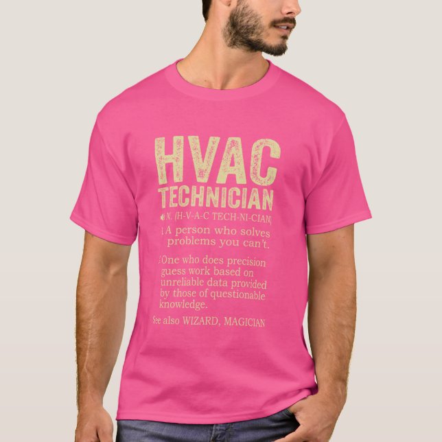 Camiseta Fabricante de tecnología de HVAC Reparirman HVAC T (Anverso)