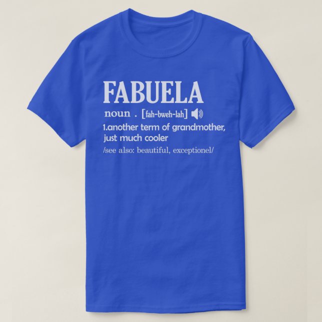 Camiseta Fabuela Definición Graciosa Regalo de Día de la Ma (Diseño del anverso)