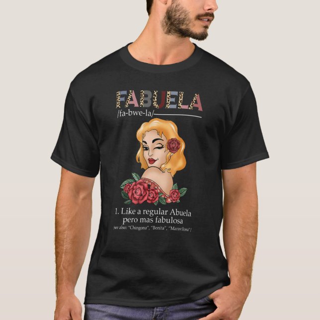 Camiseta Fabuela española Fabuela Definición Leopardo rojo (Anverso)