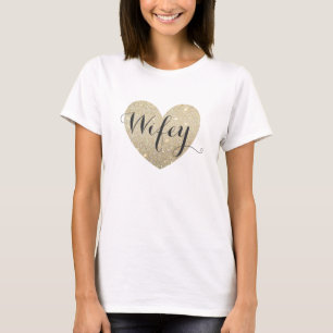Camiseta fabulosa de Wifey del corazón
