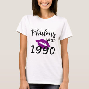 Camiseta Fabulosas desde los labios de cumpleaños de Glam