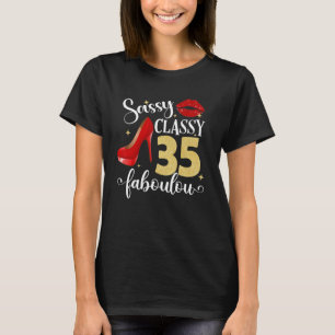 Camiseta Fabulosas mujeres de cumpleaños número 35 en el ce