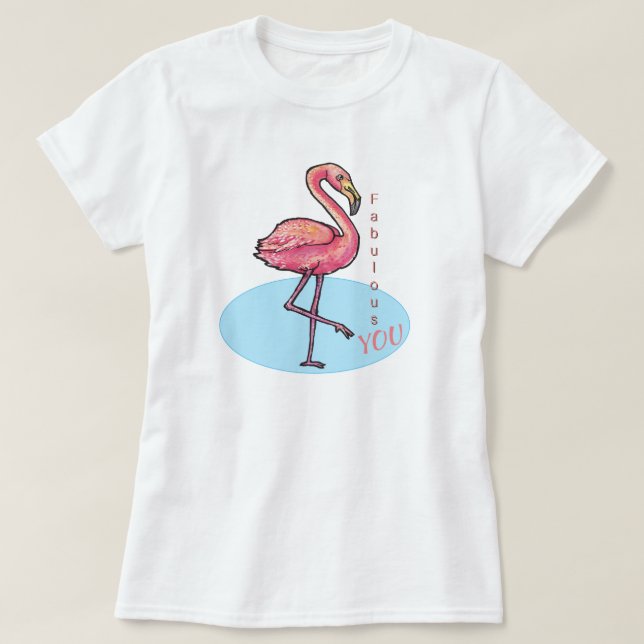 Camiseta Fabulosas mujeres flamingo (Diseño del anverso)