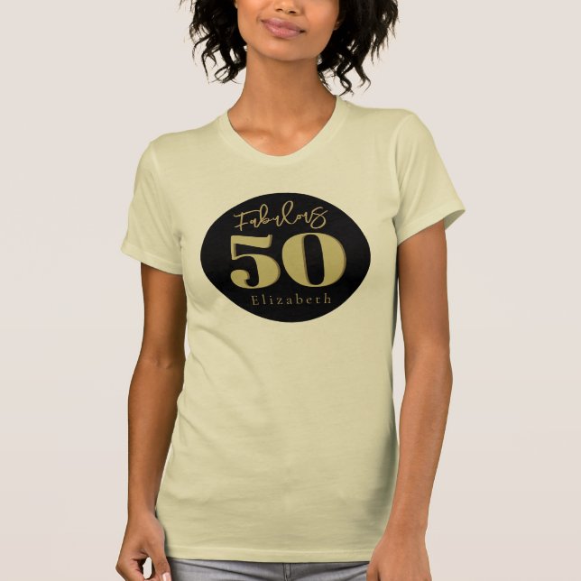 Camiseta Fabuloso 50 cumpleaños de oro (Anverso)