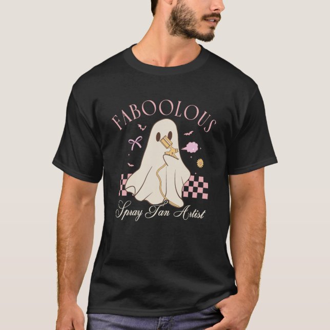 Camiseta Fabuloso artista de Spray Tan fantasma Halloween C (Anverso)