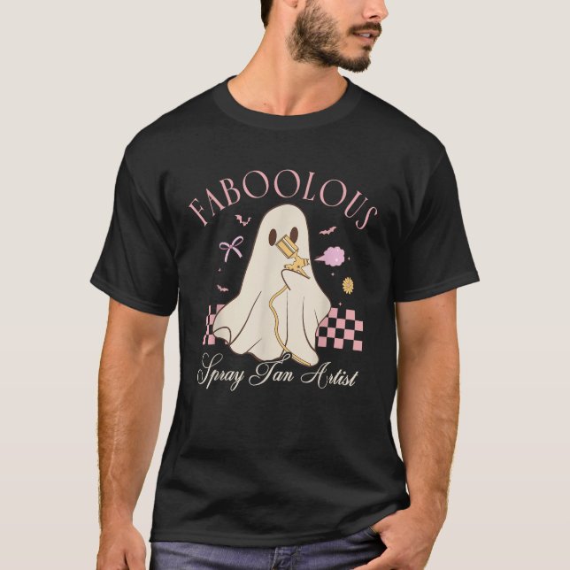 Camiseta Fabuloso artista de Spray Tan fantasma Halloween C (Anverso)