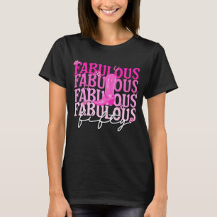 Camiseta Fabuloso Cincuenta Cowboy Rosa Boot Western Birday