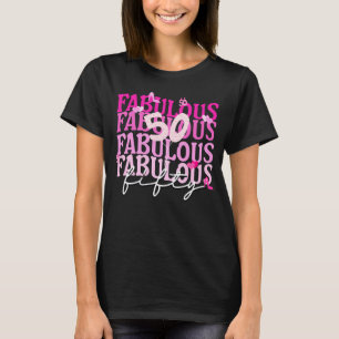 Camiseta Fabuloso Cincuenta Globos Rosa 50 cumpleaños