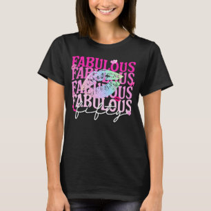 Camiseta Fabuloso Cincuenta Labios Coloridos 50 cumpleaños