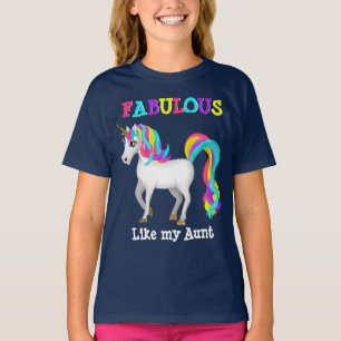 Camiseta Fabuloso Como Mi Tía Magnífica Unicornio