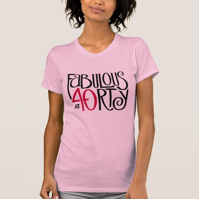 Camiseta Fabuloso con 40 rojos (Anverso)