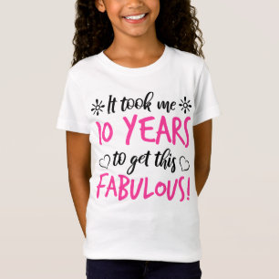Camiseta Fabuloso décimo cumpleaños