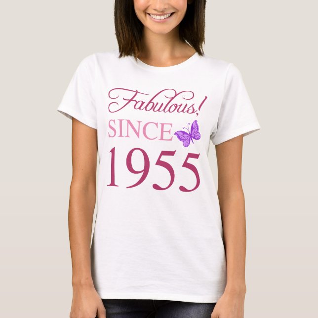 Camiseta Fabuloso desde 1955 70º cumpleaños (Anverso)