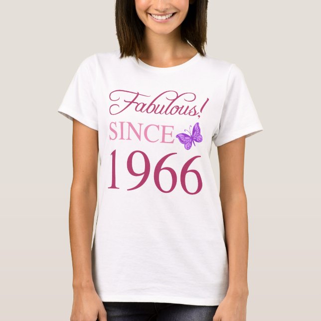 Camiseta Fabuloso desde 1966 Cumpleaños 60 (Anverso)