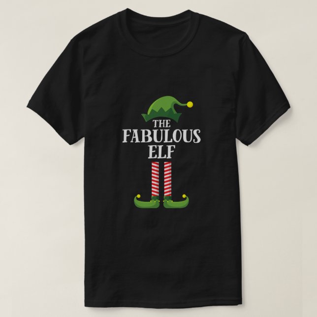 Camiseta Fabuloso Fiesta de grupo familiar Elf Mateo (Diseño del anverso)