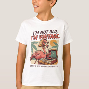 Camiseta Fabuloso Flamenco Retro Vino No Soy Viejo Soy de É
