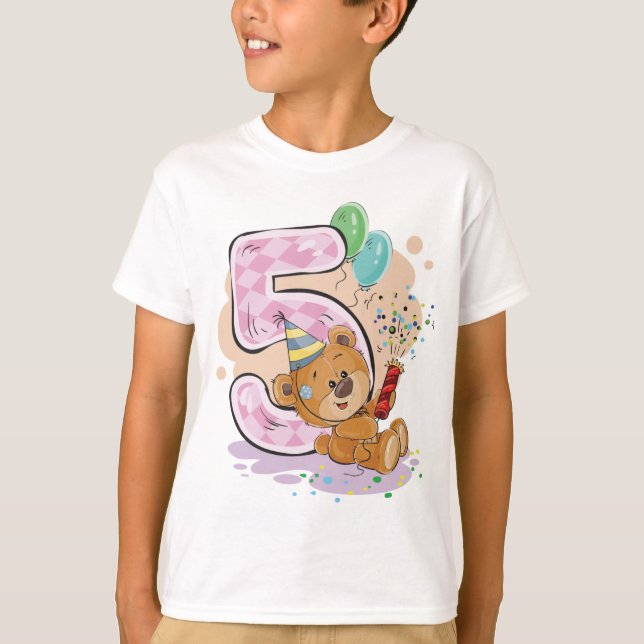 Camiseta Fabuloso niño de 5 años (Anverso)