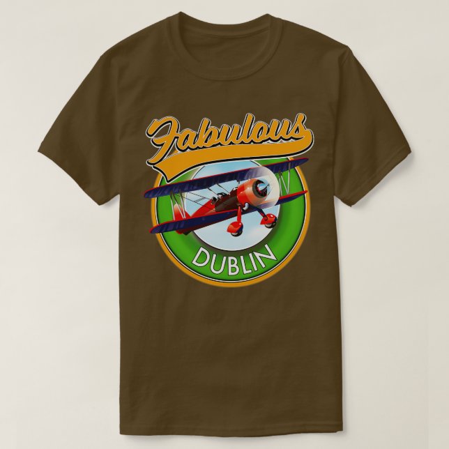 Camiseta Fabuloso parche de viaje de Dublín (Diseño del anverso)