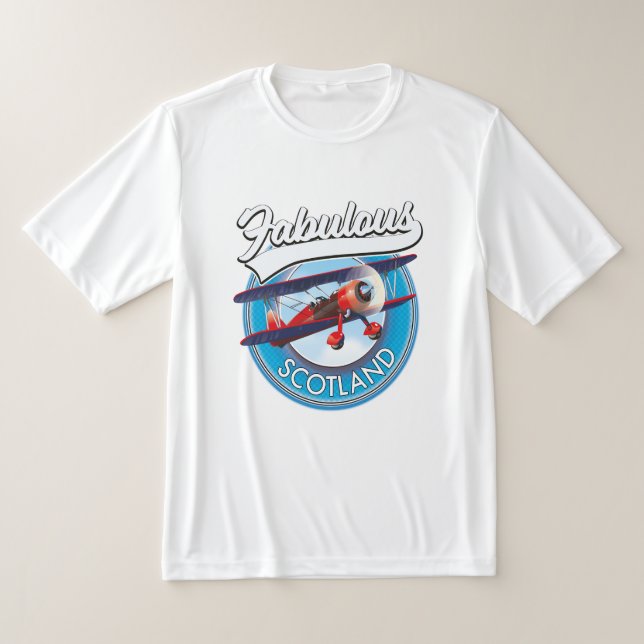 Camiseta Fabuloso parche de viaje estilo retro de Escocia (Distribución)
