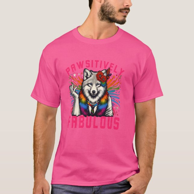 Camiseta Fabuloso pavimento Fox Wolf Fursona Fandom (Anverso)