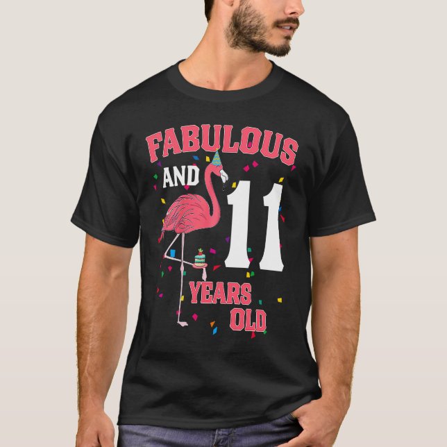 Camiseta Fabuloso Y Flamingo De 11 Años (Anverso)