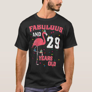 Camiseta Fabuloso Y Flamingo De 29 Años Cumpleaños Rosa P
