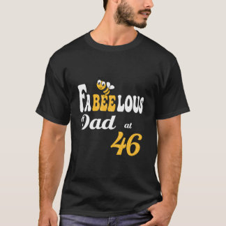 Camiseta Fabulous Fabeelous Dad Bee Honeycomb Daddy 46Th B-