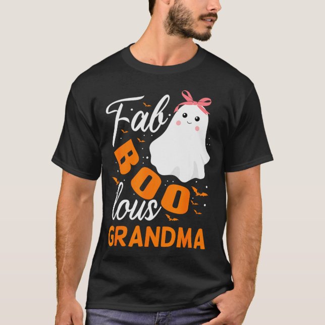 Camiseta Fabulous Faboolous Grandma Ghost Halloween  (Anverso)