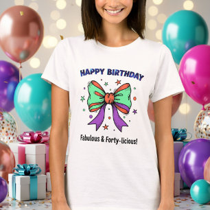 Camiseta Fabulous & Forty-licious! Women's White T-Shirt 