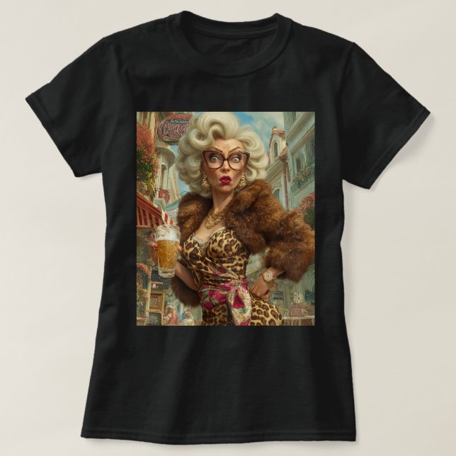 Camiseta Fabulous Leopard Lady Attitude (Diseño del anverso)