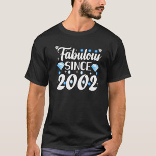 Camiseta Fabulous Since 2002 Birthday Girl 20th Birthday Bo