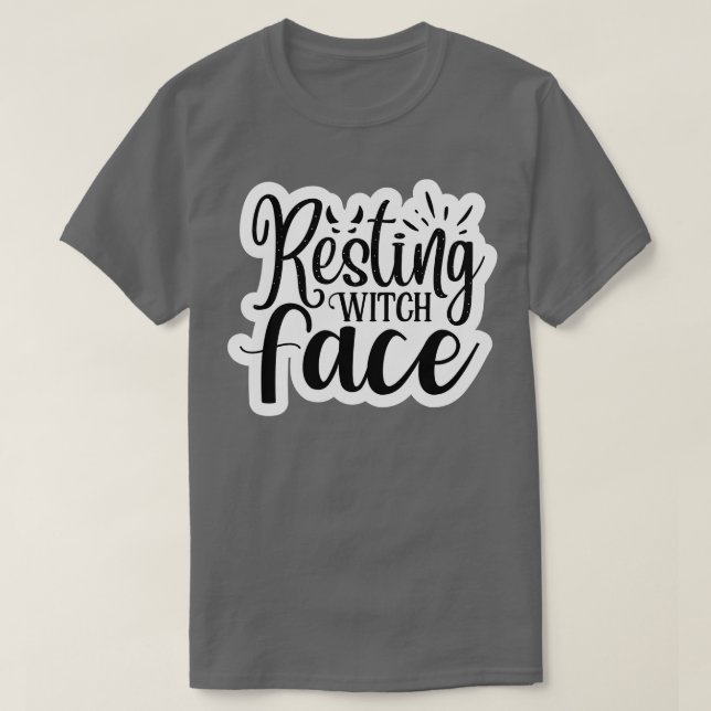 Camiseta Face de bruja de Halloween Espíritu fantasma (Diseño del anverso)