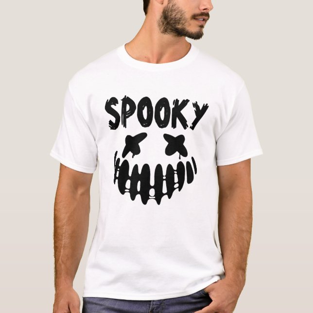 Camiseta Face de fantasía Halloween feliz para los hombres  (Anverso)