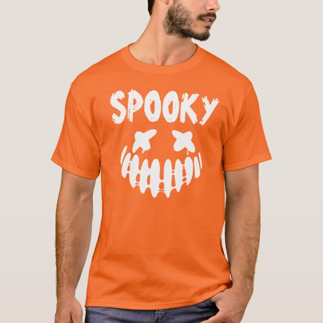 Camiseta Face de fantasía Halloween feliz para los hombres  (Anverso)