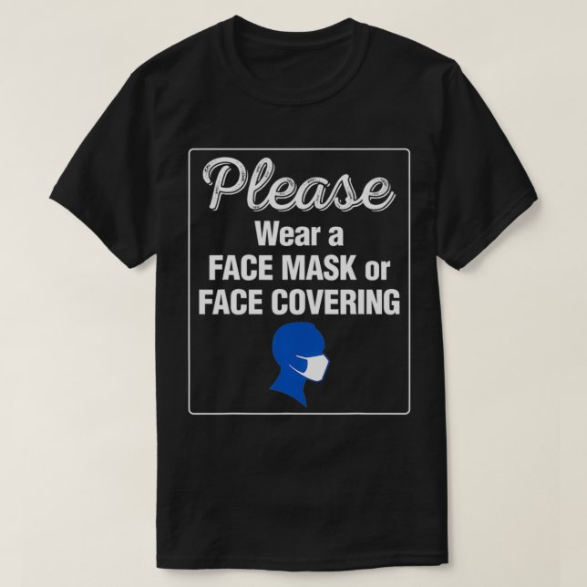 Camiseta Face Mask Covering  Social Distancing Germaphobe G (Diseño del anverso)
