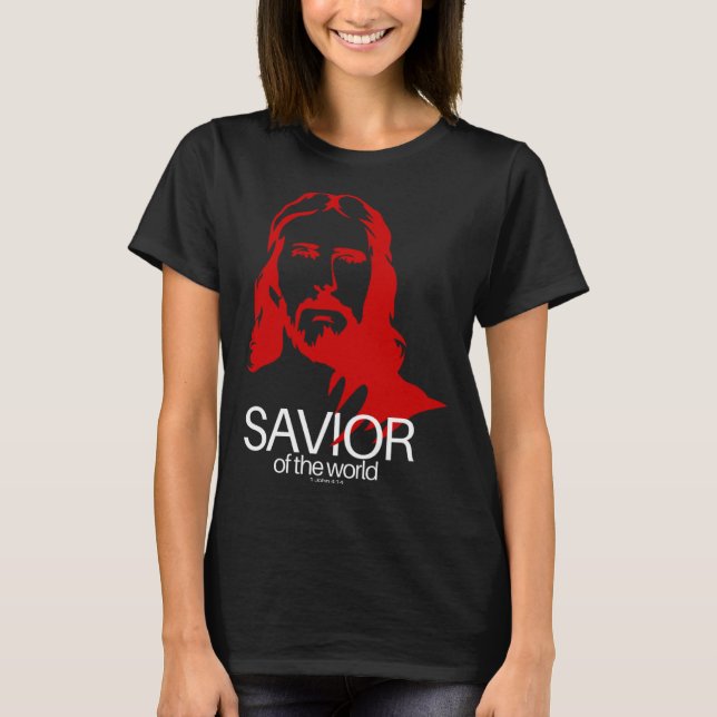 Camiseta Face of Jesus Savior of the World  Christian Bible (Anverso)