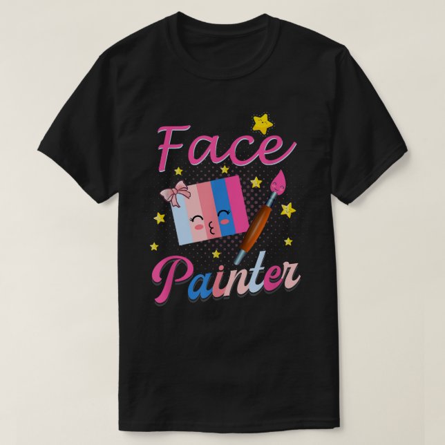 Camiseta Face painter for Makeup artist (Diseño del anverso)