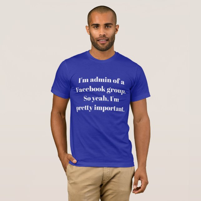 Camiseta Facebook Admin (Anverso completo)