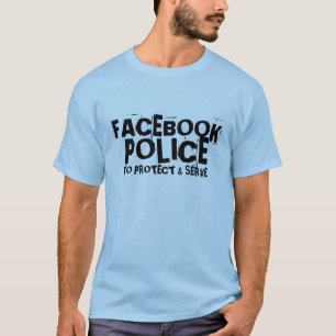 CAMISETA FACEBOOK, POLICÍA, PROTEGER Y SERVIR