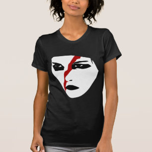 Camiseta Facepaint intenso con raya vertical roja