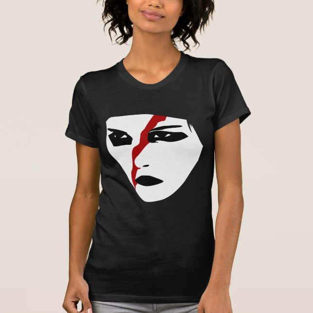 Camiseta Facepaint intenso con raya vertical roja (Anverso)