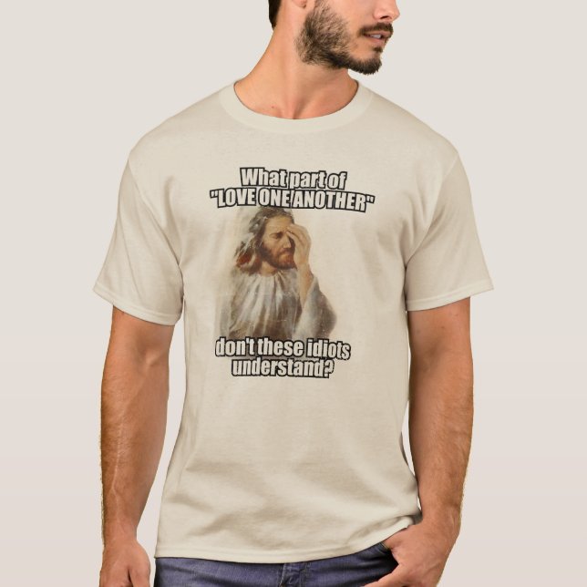 Camiseta Facepalm Jesús Meme, usted hace a Jesús triste (Anverso)