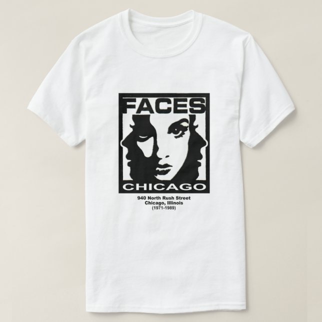Camiseta Faces, Chicago, Illinois (Diseño del anverso)
