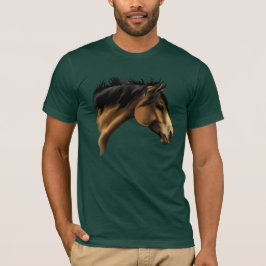 Camiseta Faceta-Camisa del caballo del ante