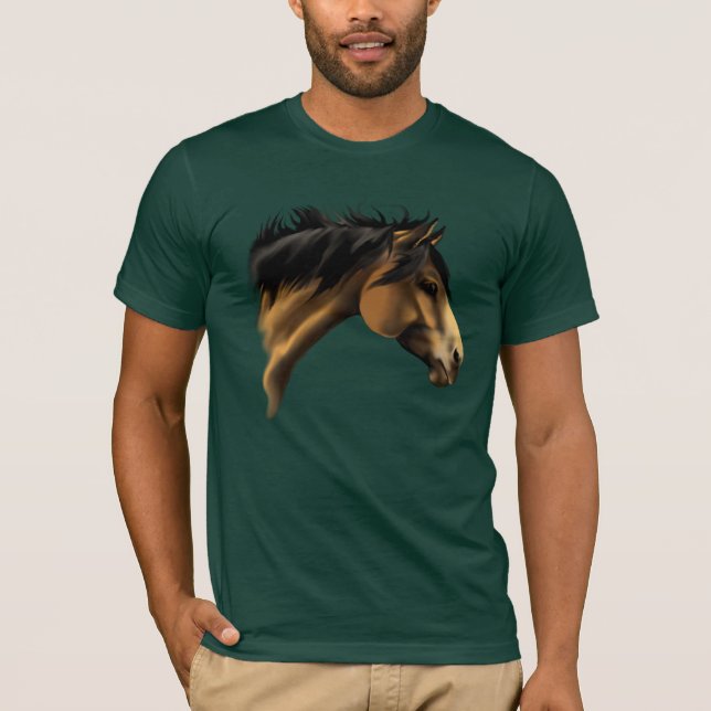 Camiseta Faceta-Camisa del caballo del ante (Anverso)