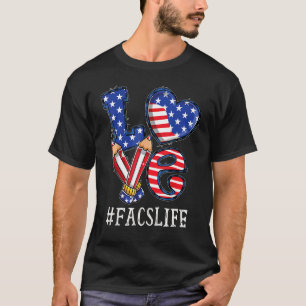 Camiseta Fachs Love Usa Flag Fireworks 4 De Julio Mamáes Fa