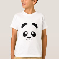Camiseta facial Panda | Camiseta de cara de oso de