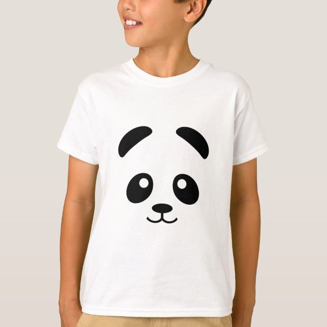 Camiseta facial Panda | Camiseta de cara de oso de (Anverso)